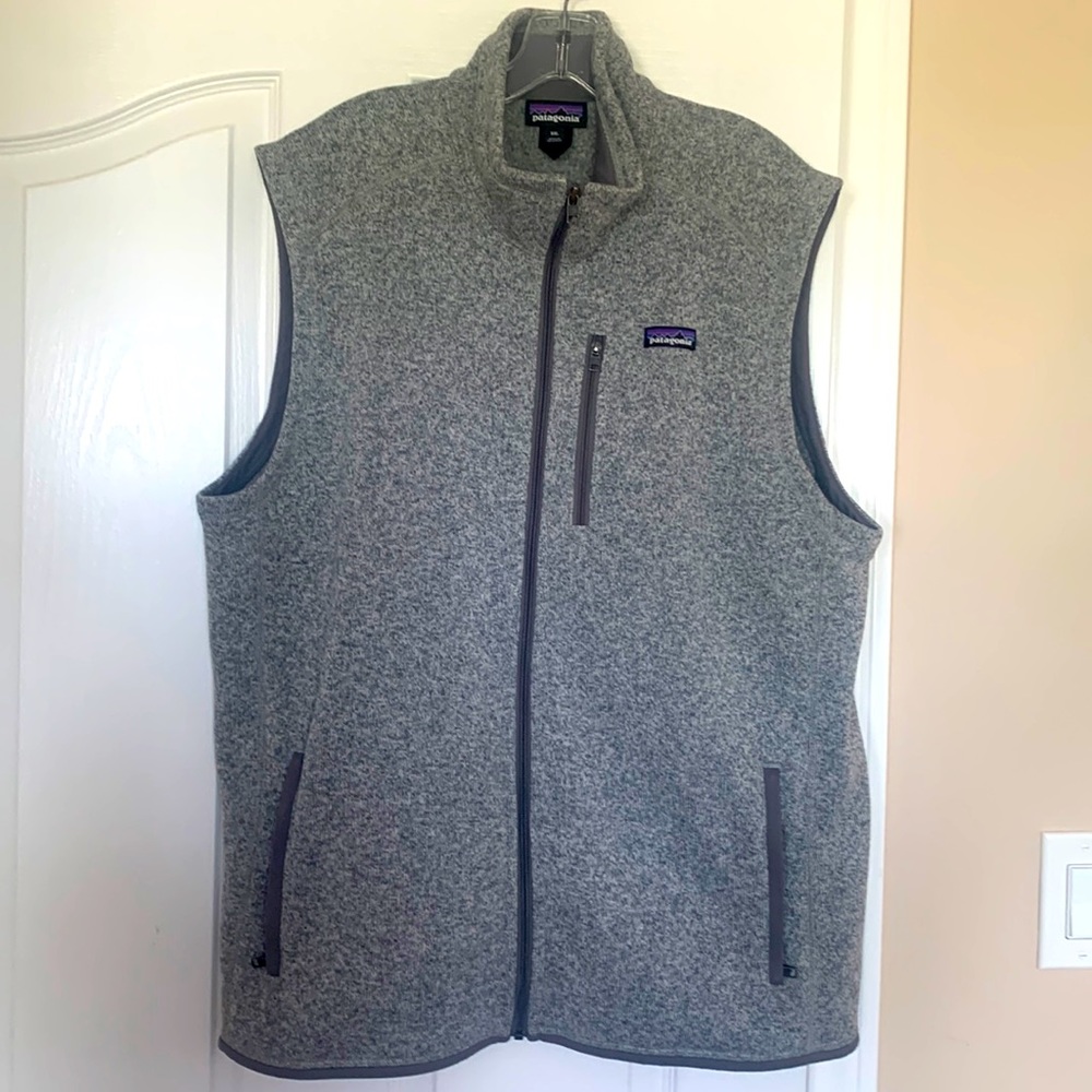 PATAGONIA MENS VEST Size XXL Heather grey reverse fleece